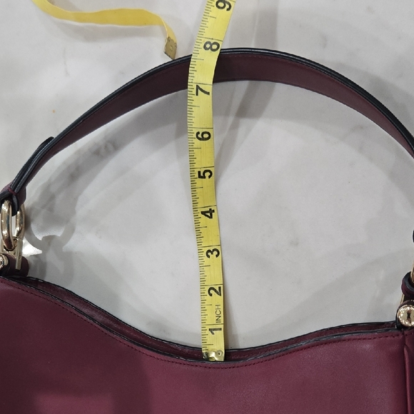 Coach Plum Leather Shoulder With Crossbody Strap Bag - Picture 5 of 9